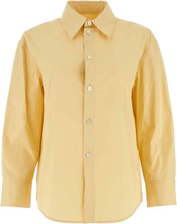 Jil Sander Verhoog je stijl met oversized poplin overhemd Yellow Dames