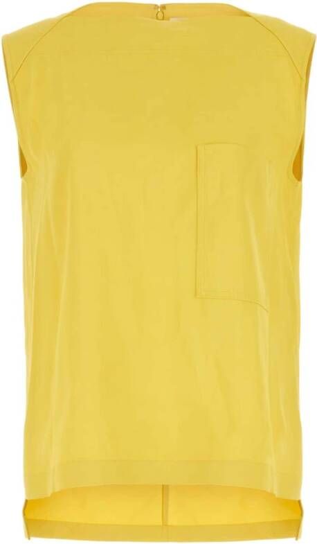 Jil Sander Gele viscose blouse Yellow Dames
