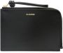 Jil Sander Kaarthouder Portemonnee Zwart en Donkergrijs Zwart Dames - Thumbnail 1