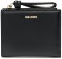Jil Sander Zwarte Leren Bi-fold Portemonnee Black Dames - Thumbnail 1
