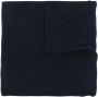 Jil Sander Middernachtblauwe Cashmere Logo-Patch Sjaal Blauw Dames - Thumbnail 1