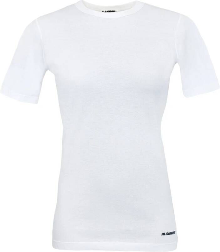 Jil Sander Wit Dames T-shirt Stijlvol en eenvoudig Wit Dames