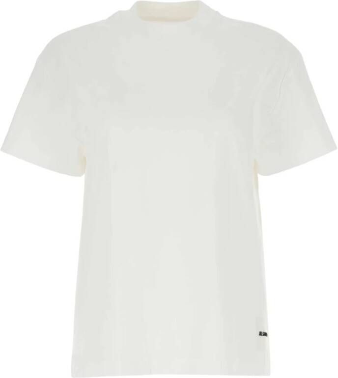 Jil Sander Wit katoenen T-shirt set White Dames