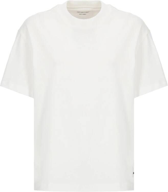 Jil Sander Witte Katoenen Jersey T-shirt voor Dames Wit Dames