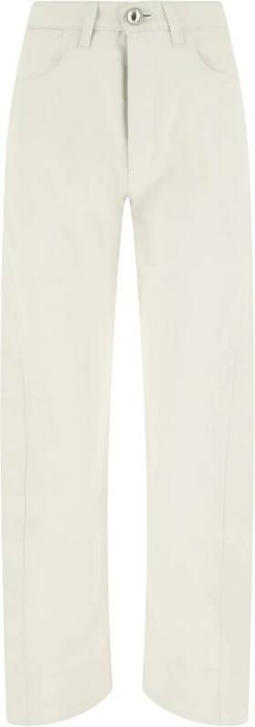 Jil Sander Witte katoenmix jeans White Dames