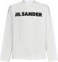 Jil Sander Witte Ribgebreide Crewneck T-shirts en Polos White - Thumbnail 3