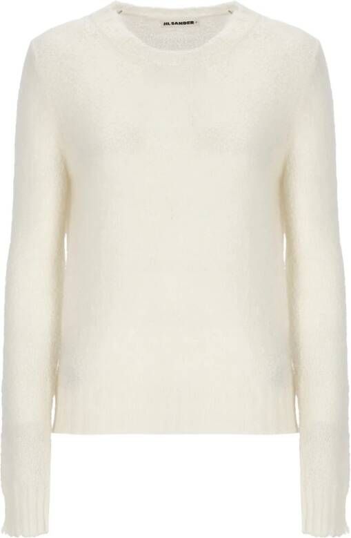 Jil Sander Witte Mohair Trui voor Vrouwen White Dames