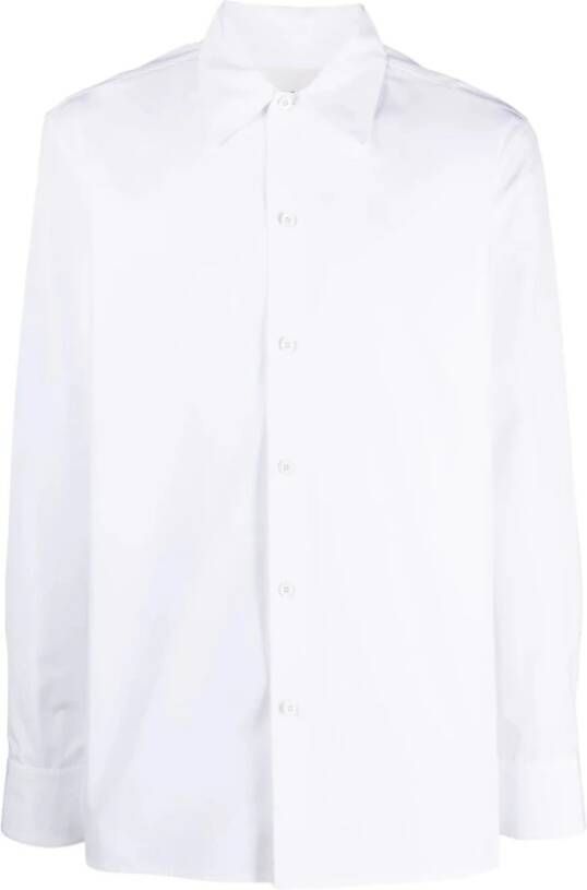Jil Sander Witte Overhemd van Biologisch Katoen Moderne Stijl Wit Heren