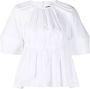 Jil Sander Witte Peplum Taille Cut-Out Top White Dames - Thumbnail 1