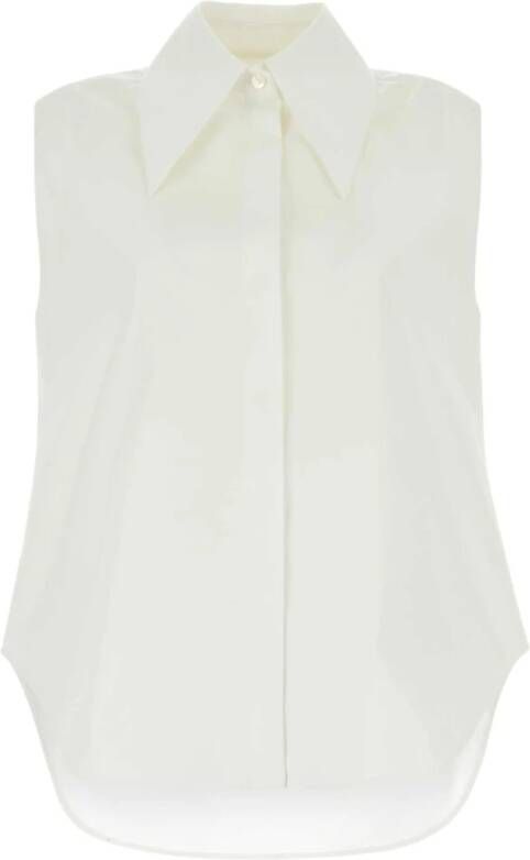 Jil Sander Witte Poplin Oversized Shirt White Dames