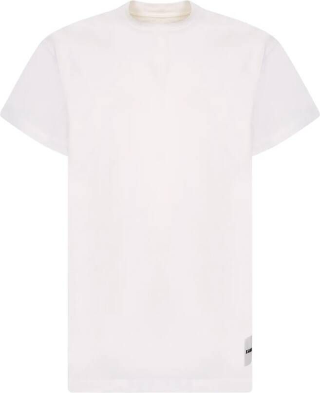Jil Sander Witte T-Shirts in Minimalistische Stijl 3-Pack White Heren