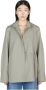 Jil Sander Saliegroene wollen blouse met brede kraag Green Dames - Thumbnail 3