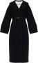 Jil Sander Wollen Jas Revers Voorsluiting Riem Black Dames - Thumbnail 1