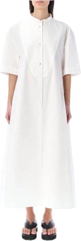 Jil Sander Women Clothing Dress White Ss23 Wit Dames