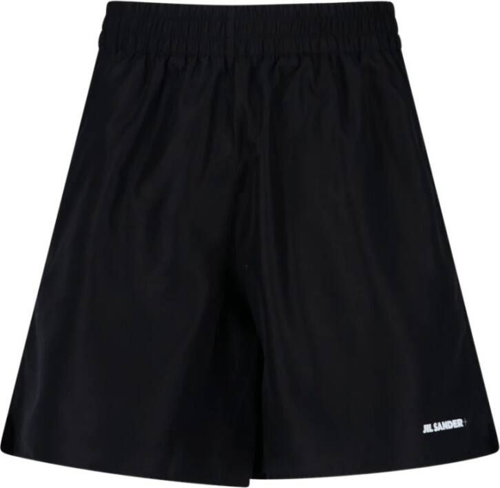 Jil Sander Zwarte Bermuda Shorts van Polyester Zwart Heren