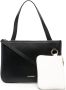 Jil Sander Zwarte Nappa Leren Logo Print Tas Zwart Dames - Thumbnail 1