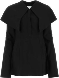Jil Sander Zwarte viscose blend blouse Stijlvol model Zwart Dames