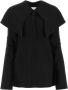 Jil Sander Zwarte viscose blend blouse Stijlvol model Zwart Dames - Thumbnail 1