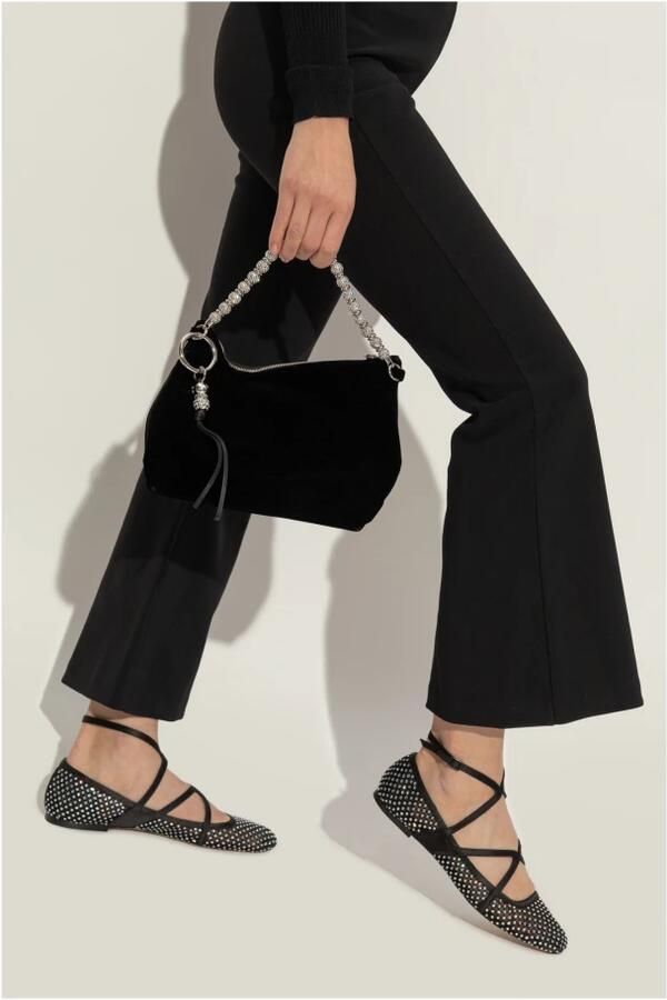 Jimmy Choo Zwart Zilver Callie Clutch Tas Black Dames - Foto 9