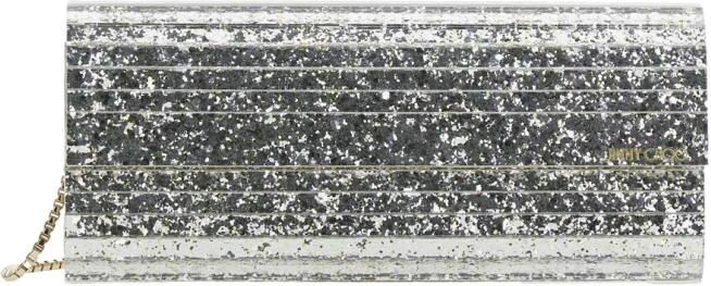 Jimmy Choo Clutches Champagne Silver Coarse Glitter Clutch in zilver - Foto 9