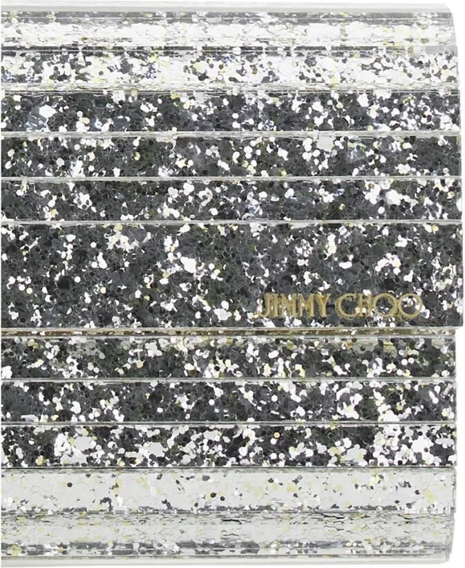 Jimmy Choo Clutches Champagne Silver Coarse Glitter Clutch in zilver - Foto 2