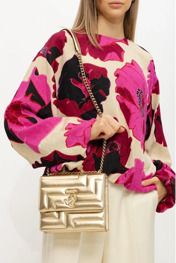 Jimmy Choo Shoppers Varenne Metallic Shoulder Bag in goud - Foto 13