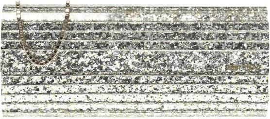 Jimmy Choo Clutches Champagne Silver Coarse Glitter Clutch in zilver - Foto 10
