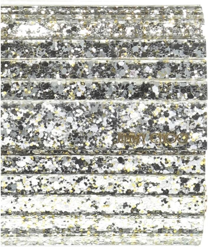 Jimmy Choo Clutches Champagne Silver Coarse Glitter Clutch in zilver