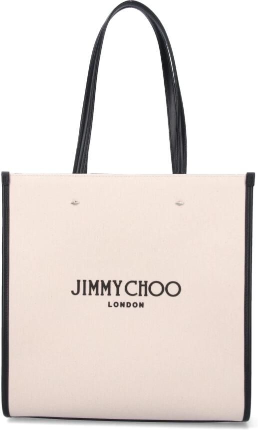 Jimmy Choo Shoppers & Totes "N S" Medium Canvas Tote – Beige in beige - Foto 5