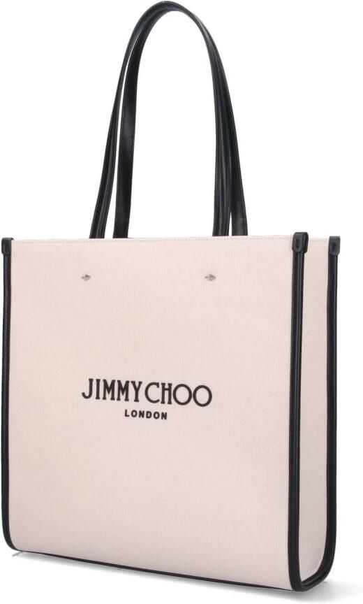 Jimmy Choo Shoppers & Totes "N S" Medium Canvas Tote – Beige in beige - Foto 4