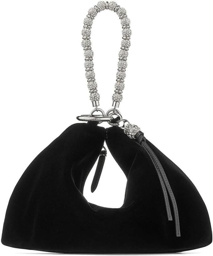 Jimmy Choo Zwart Zilver Callie Clutch Tas Black Dames - Foto 8