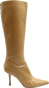 Jimmy Choo Pre-owned Boots Beige Dames