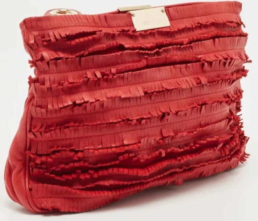 Jimmy Choo Pre-owned Canvas clutches Rood Dames