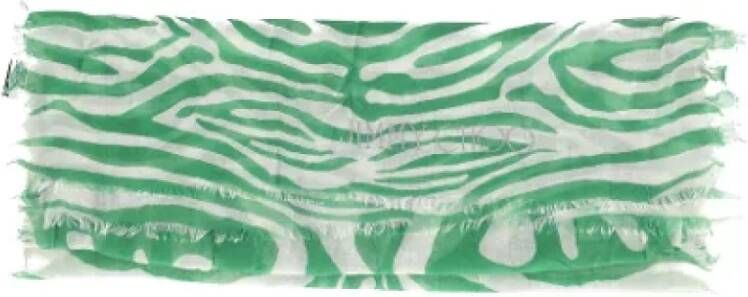 Jimmy Choo Pre-owned Cashmere scarves Groen Dames