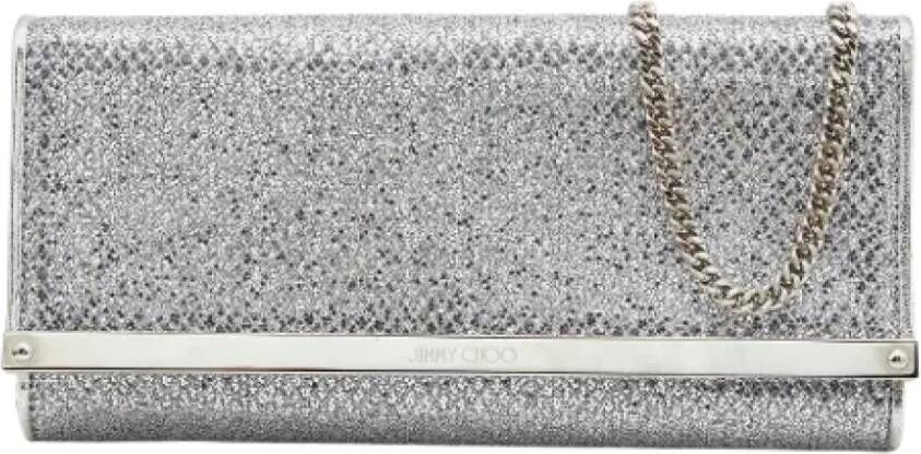 Jimmy Choo Pre-owned Fabric clutches Grijs Dames