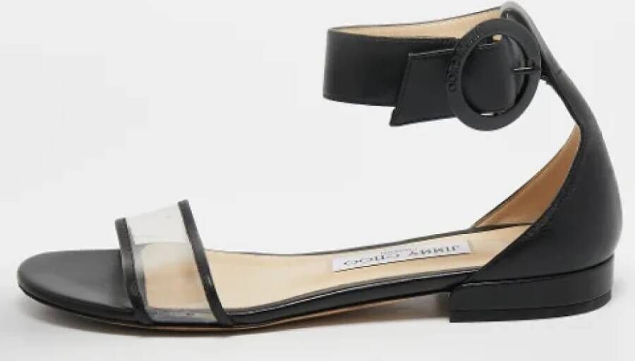 Jimmy Choo Pre-owned Fabric sandals Zwart Dames