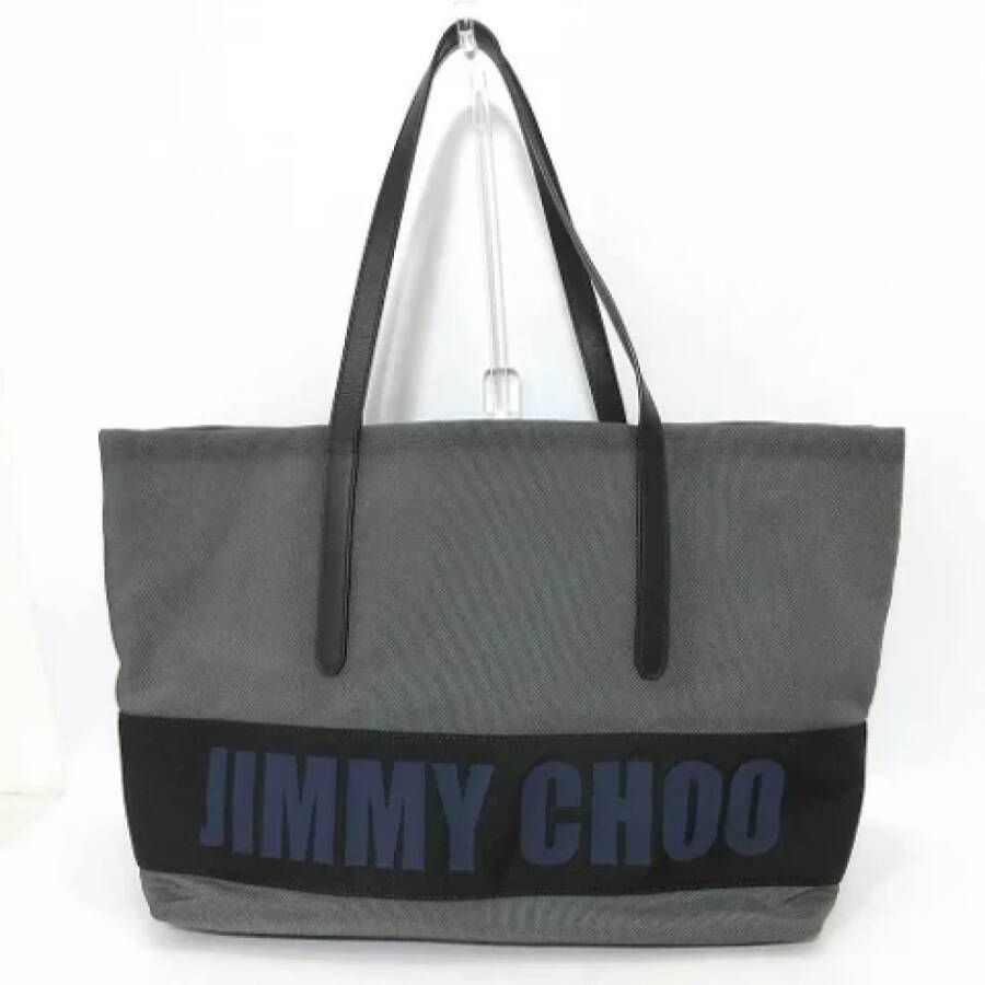 Jimmy Choo Pre-owned Fabric shoulder-bags Grijs Dames