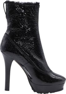 Jimmy Choo Pre-owned Jimmy Choo Trixie Platform Ankle Boots in Black Patent Leather Zwart Dames