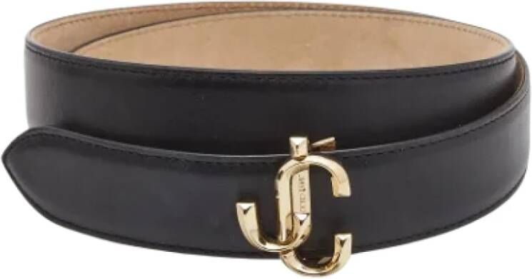 Jimmy Choo Pre-owned Leather belts Zwart Dames
