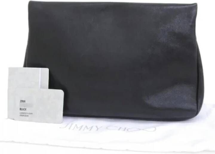 Jimmy Choo Pre-owned Leather clutches Zwart Dames