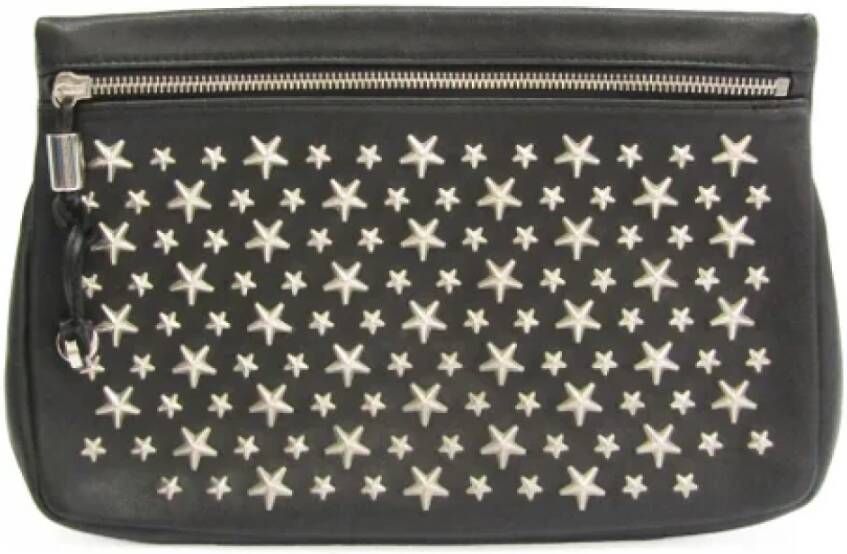 Jimmy Choo Pre-owned Leather clutches Zwart Dames