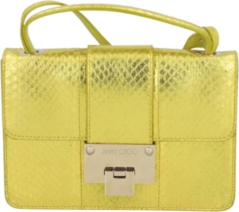 Jimmy Choo Pre-owned Leather crossbody-bags Yellow Dames