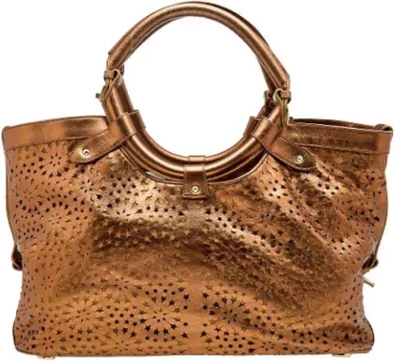 Jimmy Choo Pre-owned Leather handbags Bruin Dames