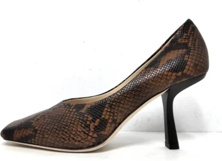 Jimmy Choo Pre-owned Leather heels Bruin Dames