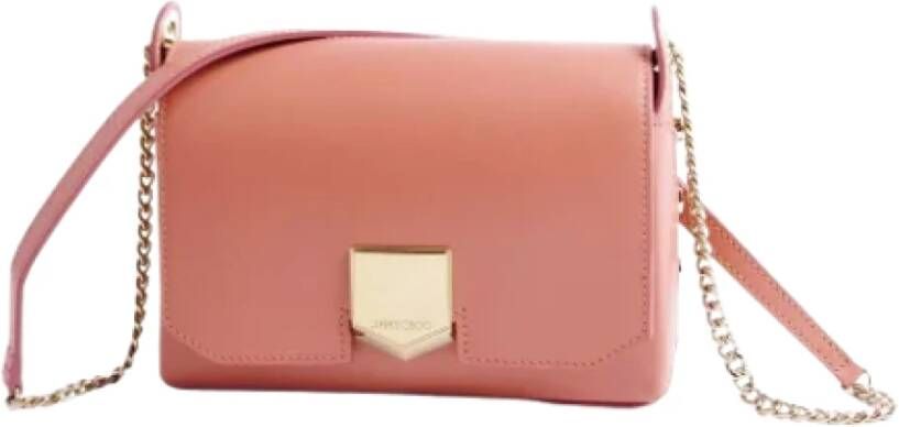 Jimmy Choo Pre-owned Leather shoulder-bags Roze Dames