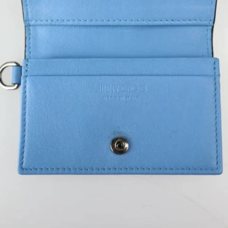 Jimmy Choo Pre-owned Leather wallets Blauw Dames