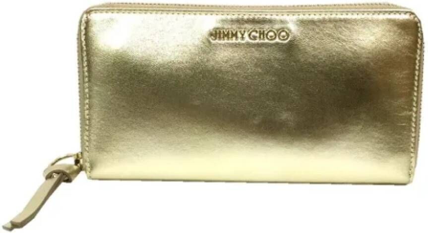 Jimmy Choo Pre-owned Leather wallets Yellow Dames