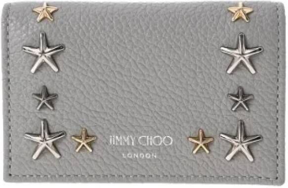 Jimmy Choo Pre-owned Leather wallets Grijs Dames