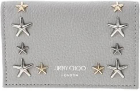 Jimmy Choo Pre-owned Leather wallets Grijs Dames