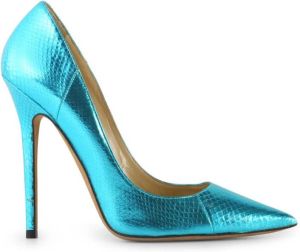 Jimmy Choo Pre-owned nakeskin Anouk Pointy Pumps Blauw Dames